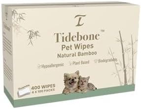 Premium Bamboo Pet Wipes – Biodegradable Dog & Cat Grooming Wipes, Thick & Hypoallergenic, Eco-Friendly Cleaning for Paws, Face & Coat – (400 Count/4 Pack) - Image 3