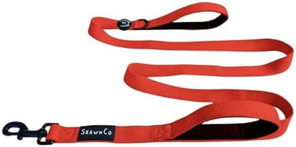 ShawnCo Dream Walk Dog Leash (Mustang Red,M/L 6FT w/ 2 Handles) by SHAWNCO