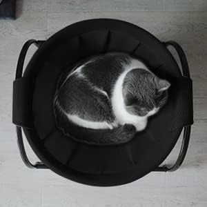 JUNSPOW Cat Bed Dedicated Replacement Net Cover Soft Breathable (Black) - Image 4