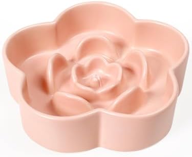 Ceramic Slow Feeder Dog Bowl 8" 11.3oz Medium Large by WoofinPets