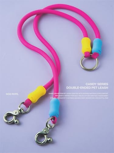 Double Dog Leash,2 Way Coupler Anti Chew No Tangle 360° Swivel, Dual Dog Lead Splitter with Double Clip for 2 Dogs Walking Over 44 lbs (Rich Dark Cocoa, 20'') - Image 6