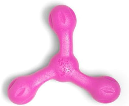 WEST PAW Zogoflex Air Skamp Tug-of-War Stick Dog Chew Toy – Hollow, Squishy Interactive Toy for Dogs, Puppies – for Chewing, Catch, Carry, Fetch, Dishwasher Safe, Latex-Free, Large 8.5", Hot Pink by WestPaw
