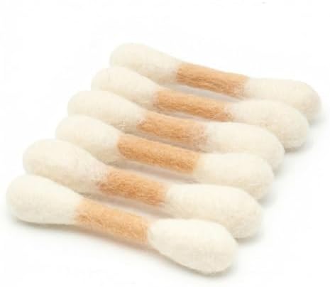 Glaciart One MINI Swabs Cat Toys with Catnip - 6 Pk | Durable for Chew, Cute Cat Toys Interactive Kitty for Boredom, Exercise, & Play | Filled w/Organic Catnip for Anxiety & as Digestive Aid by GlaciartOne
