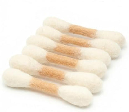 Glaciart One MINI Swabs Cat Toys with Catnip - 6 Pk | Durable for Chew, Cute Cat Toys Interactive Kitty for Boredom, Exercise, & Play | Filled w/Organic Catnip for Anxiety & as Digestive Aid by GlaciartOne