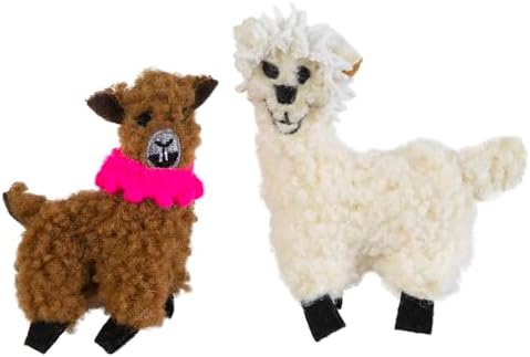 Pet Zone Mama Llama Soft Plush Catnip Filled Interactive Cat Toy, 2 Pack - Image 2