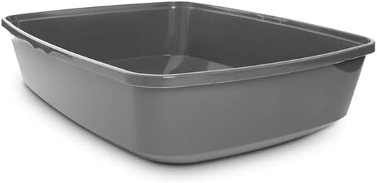 So Phresh Open Cat Litter Box Charcoal Large 19.5" L X 14.8" W X 4.3" H