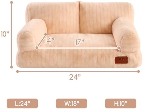 Hollypet Small Dog Large Cat Bed Puppy Couch Beds for Pets up to 25 lbs - Image 3