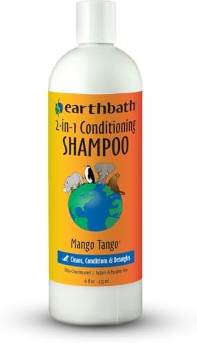 earthbath Mango Tango 2-in-1 Conditioning Shampoo, 16 Oz (1 Pack) by earthbath