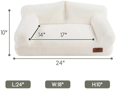 Hollypet Small Dog Large Cat Bed Puppy Couch Beds for Pets up to 25 lbs - Image 3