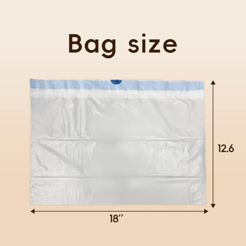 100 Counts Cat Litter Box Liners Bag Fit For MW-SC01/MW-SC02/MW-LR01 Automatic Self Cleaning Cat Litter Box, Waste Bags, 18" x 12.6"Heavy Duty Replacement Trash Bags with Drawstring - Image 3