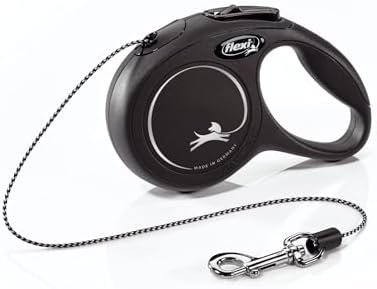FLEXI® Classic XS Cord Retractable Dog Leash, 3-Finger Grip, 10 ft - Black by Flexi