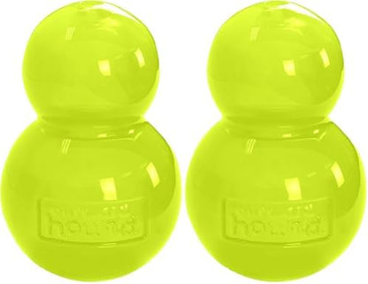 Outward Hound Double-Tuff Stuffable Dog Toy, Large 5-Inch Green - Treat Dispensing Chew Ball for Medium to Large Dogs, Interactive Puzzle for Enrichment & Slow Feeding (Pack of 2) by OutwardHound