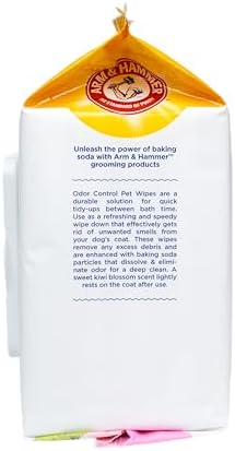 Arm & Hammer Odor Control Dog Wipes, Kiwi Blossom, 100 Count, 3-Pack - Image 3