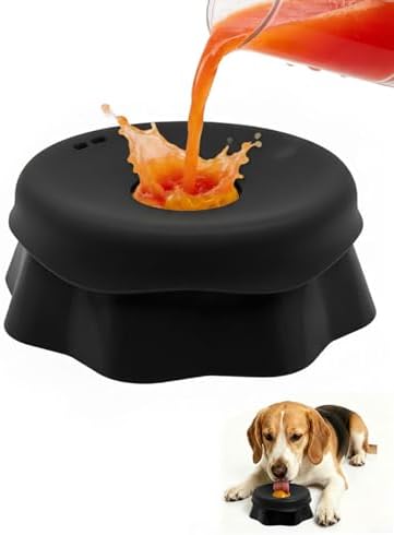 Huafly Slow Feeder Dog Bowls,3-Layer Detachable for Easy Cleaning,Dual-Use Wet Lick & Dry Slow Feeder,Food-Grade Silicone,Anti-Slip Base for All Floors,for Small,Medium,Large Dogs Black by Huafly