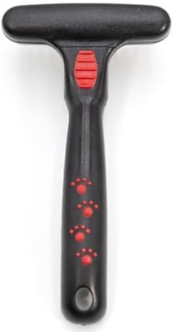Jeffers Pet Magic Spring Undercoat Rake for Dogs & Cats, Pet Deshedding Brush, Undercoat Hair Removal Rake, Grooming Tool for Detangling, Removing Fur & Mats, Red Black Handle - Single Row 13 Pins - Image 2