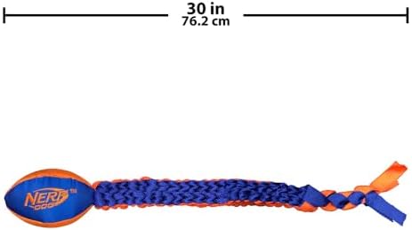Nerf Dog Vortex Chain Tug Dog Toy with Squeaker Football Head, Lightweight, Durable, Water Resistant, 30 Inches, For Medium to Extra-Large Breeds, Single Unit (3474) - Image 5