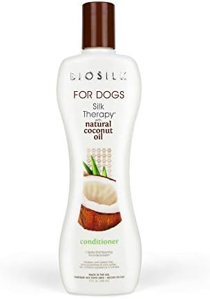 BioSilk for Dogs Silk Therapy Conditioner, with Coconut Oil, 12 Fl Oz by BioSilk