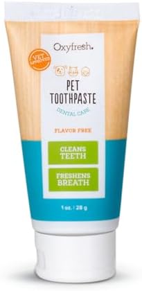Oxyfresh Cat & Dog Toothpaste, Teeth Cleaning Gel for Plaque, Tartar & Bad Breath, Vet-Approved Pet Dental Care, 1 oz by Oxyfresh