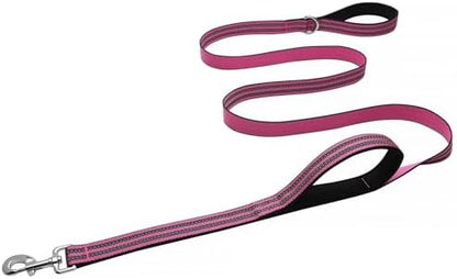 Hikiko 5FT Dog Leash with 2 Padded Handles Reflective,Pink by Hikiko