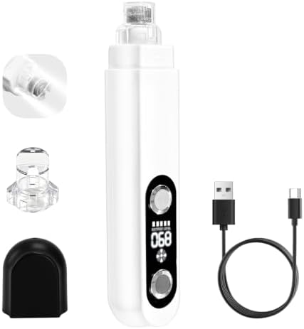 5-Speed Dog Nail Grinder with 2 LED Lights & Smart LED Screen,Quiet Electric Pet Nail Trimmer, Rechargeable Paws Grooming and Smoothing Tool for Large Medium Small Dogs,Cats and Pets by QUWOU