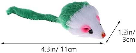 Cat Mouse Toys for Indoor Cats 12PCS, 5 Color Interactive Cat Toy Mice Catnip Toy for Cats, Fur Mouse Kitten Toy Mice Cat Feather Toys with Rattle Sounds (Mixed Color) - Image 3
