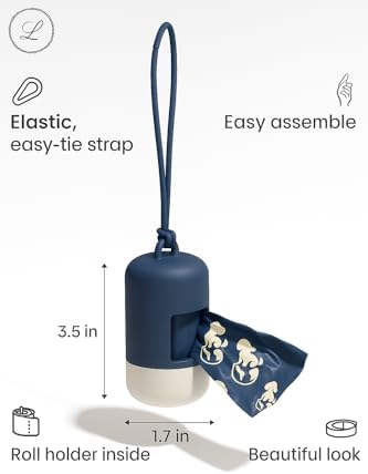 Dog Poop Bag Holder & Dispenser [2-Pack] +30 Extra-Thick Waste Bags - Image 2