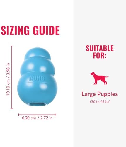 KONG Puppy, Natural Rubber Teething Chew Toy, for Large Puppies, Blue - Image 5