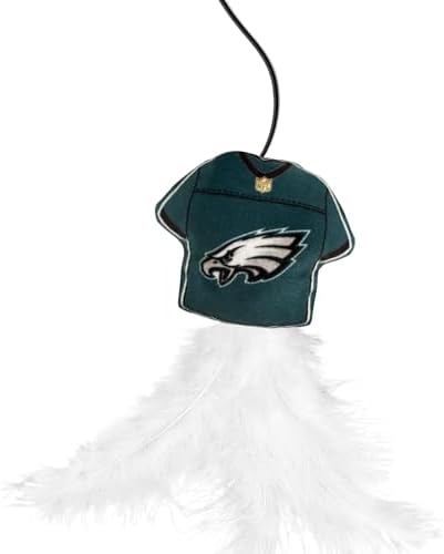 Pets First NFL Philadelphia Eagles Team Jersey Wand with CAT NIP, Cat Toy Jersey Shaped Plush Teaser Toy for Cats & Kittens - Interactive Pet Toy for Play & Exercise - Image 4