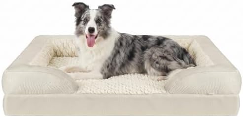 INVENHO L Plus Orthopedic Dog Bed for Large Dogs, Washable Dog Sofa with Egg-Crate Foam, Waterproof Lining and Non-Skid Bottom by INVENHO