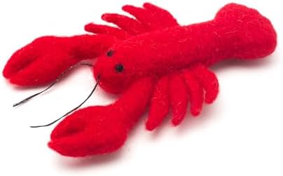 Glaciart One Wool Lobster Cat Toy with Catnip | Interaction & Boredom Relief, Encourages to Exercise, Explore & Play | Filled w/Organic Herbs to Help Sooth or Reduce Anxiety - Image 6