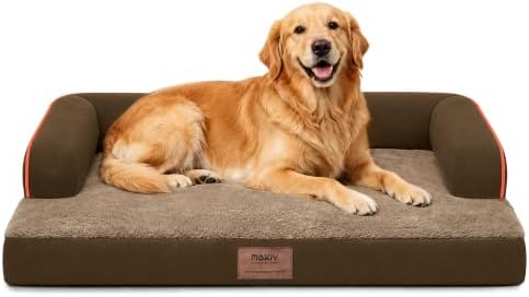 MEKIY Orthopedic Washable Dog Bed with Bolster for Medium to Large Dogs by Mekiy