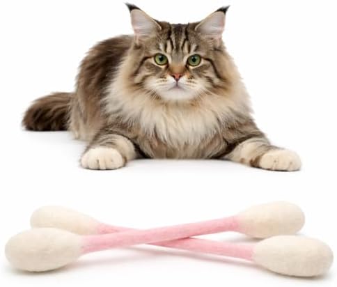Glaciart One XXL Swabs Cat Toys with Catnip - 2 Pk | Durable for Chew, Cute Cat Toys Interactive Kitty for Boredom, Exercise, & Play | Filled w/Organic Catnip for Anxiety & as Digestive Aid by GlaciartOne