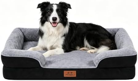 Orthopedic Dog Beds Large Sized Dog, Memory Foam Dog Bed Couch, 36"L by PTHMKJ