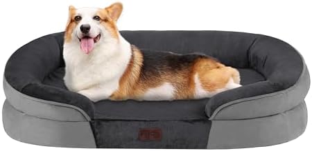 Dwanton Orthopedic Waterproof Medium Dog Bed Sofa, Gel Memory Foam, 36" by DWANTON