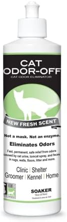 Odorcide Cat Odor-Off Pet Odor Eliminator Spray – Fresh Scent 16oz Ready to Use Cat Urine Odor Eliminator Spray for Pet Urine Odor Tomcat Spray & Feces on Carpet Litter Boxes & More by Odorcide