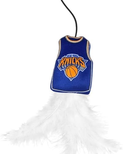 NBA NEW YORK Knicks Team Jersey Wand with CAT NIP, Cat Toy Jersey Shaped Plush Teaser Toy for Cats & Kittens - Interactive Pet Toy for Play & Exercise - Image 4