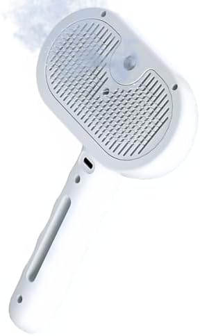 Pet Steam Brush for Cats Dogs, 3-in-1 Cat Grooming Tool with Water Spray and Quick Hair Release Button, Hair Removal Comb for Shedding, Steamy Brush (White) - Image 2
