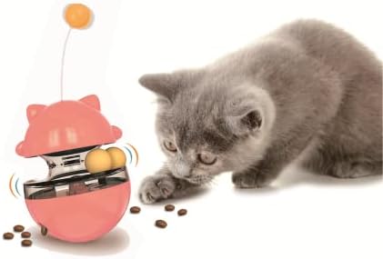 Cat Treat Dispenser Tumbler Interactive Puzzle Feeder, Cat Snacks Temptations Ball Food Puzzle Toy by SUJAYU