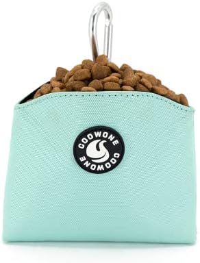 Dog Treat Pouch Magnetic Closure Small Dog Training Treat Pouch Pocket Sized Small Dog Treat Pouch with Clip (mint green) by COOWONE