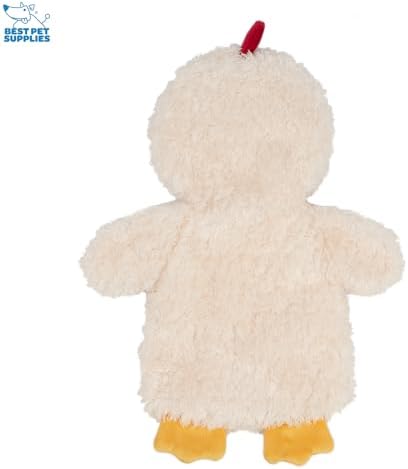 Best Pet Supplies Interactive Squeaky Dog Toy - Baby Chicken, Cream - Image 4