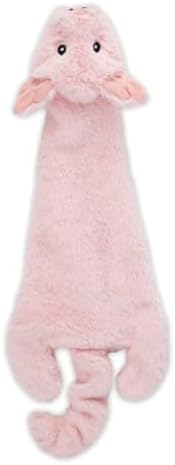 Best Pet Supplies 2-in-1 Stuffless Squeaky Dog Toy - Pig, Medium by BestPetSuppliesLLC