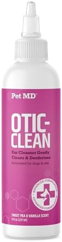Pet MD Otic Ear Solution for Dogs & Cats - Sweet Pea & Vanilla Scent - 8oz by PetMD