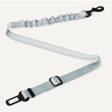 Amazon Basics Reflective Dog Seat Belt with Collapsible Travel Bowl, Elastic Design, 360° Metal Clasp, for Dogs up to 44 lbs, 26.3 inch, Black/Blue/Orange - Image 3