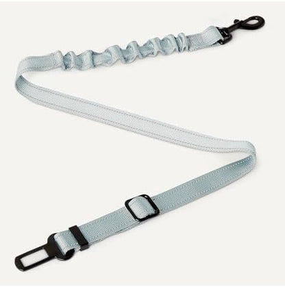 Amazon Basics Reflective Dog Seat Belt with Collapsible Travel Bowl, Elastic Design, 360° Metal Clasp, for Dogs up to 44 lbs, 26.3 inch, Black/Blue/Orange - Image 3