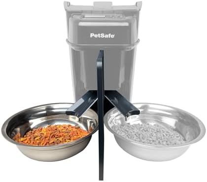 PetSafe 2-Pet Meal Splitter with Bowl - Designed for PetSafe Smart Feed and Healthy Pet Simply Feed Automatic Cat Feeder - No-Mess Food Dispensing - Includes Privacy Panel by PetSafe