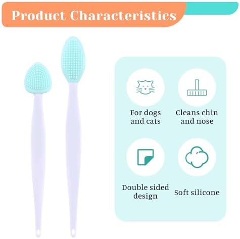 JJUNW 4Pcs Cat Acne Brush Set, Chin Treatment, Black Seed Exfoliating Brush, Dual Sided Silicone Brush for Chin Acne and Blackhead Exfoliation - Image 3