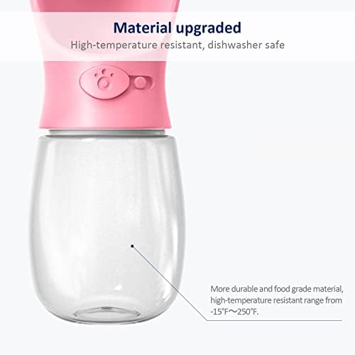 WePet Portable Dog Water Bottle, 12 OZ, Leak Proof Puppy Water Dispenser with Drinking Feeder for Pets Outdoor Walking, Hiking, Travel, Food Grade Plastic - Image 5