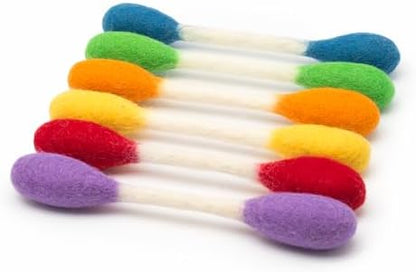 Glaciart One Swabs Cat Toys with Catnip - 6 Pk | Durable for Chew, Cute Cat Toys Interactive Kitty for Boredom, Exercise, & Play | Filled w/Organic Catnip for Anxiety & as Digestive Aid | Gift Idea by GlaciartOne