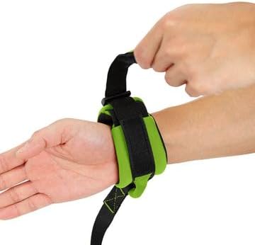 Gooby Neoprene Wrist Band Sport Leash - Lime, 6 FT - Comfortable Hands Free Leash with Elastic Band for Small, Medium and Large Dogs