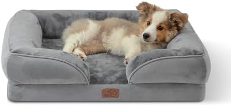 Bedsure Orthopedic Dog Bed Medium Washable Original Design, 28" Grey by BEDSURE